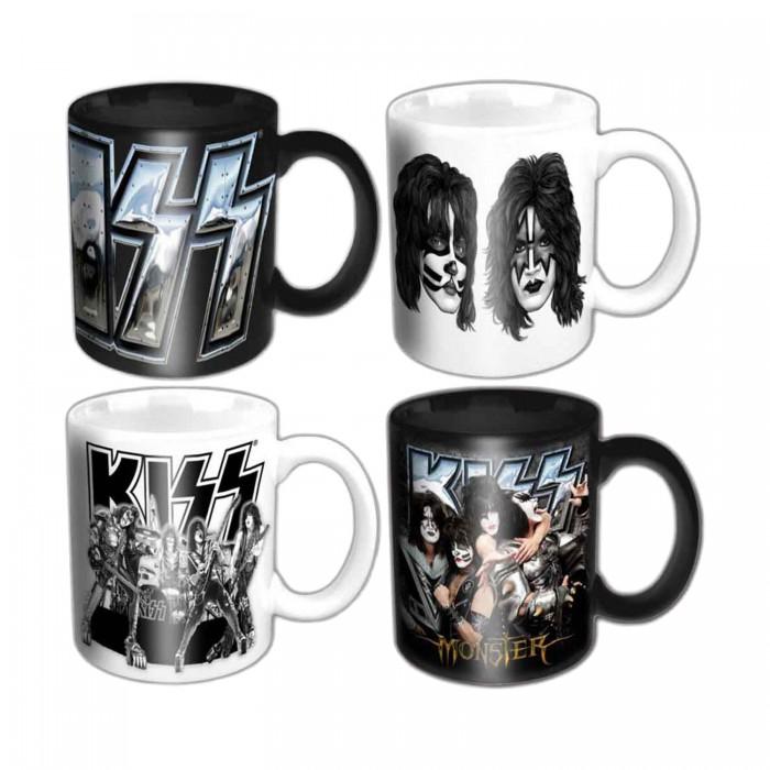 Kiss Assorted Designs Mug Set (Pack Of 4)