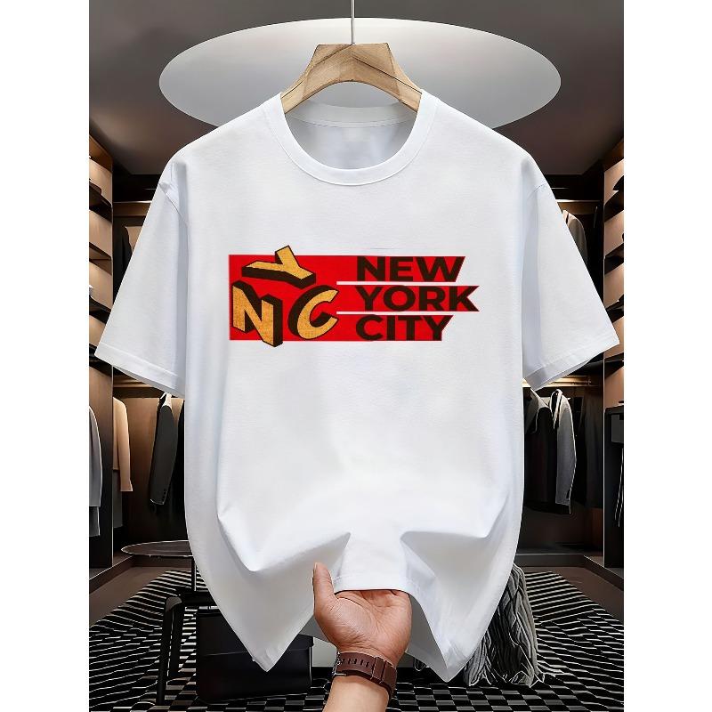 Men s T-shirt,NYC Retro Skyline Tee | Quick-Dry Performance Fabric | Timeless All-Season Statement Top S белый