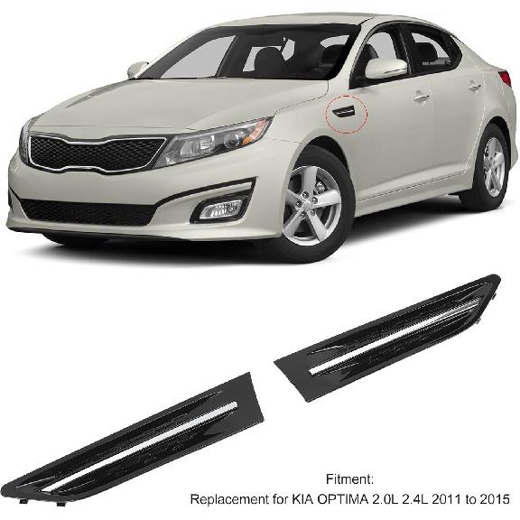 KIMISS Car Side Vents, 87771 2T000 2 Pcs Car Side Vent Garnish Grille Side Vent Grille Trim for OPTIMA 2.0L 2.4L 2011 to 2015