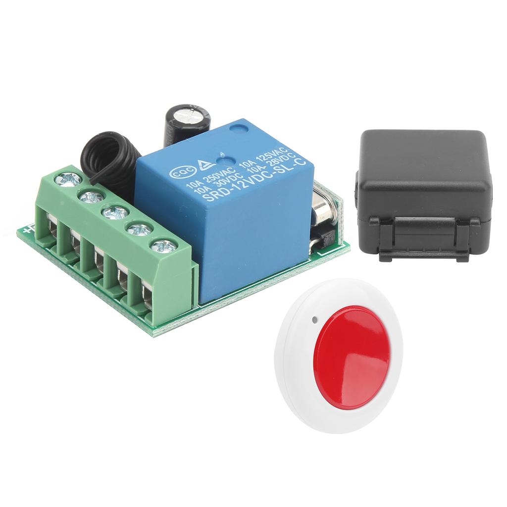 DC12V 433MHz Single Channel Relay Remote Control Wireless Switch Receiver Transmitter Kit Easy Operation