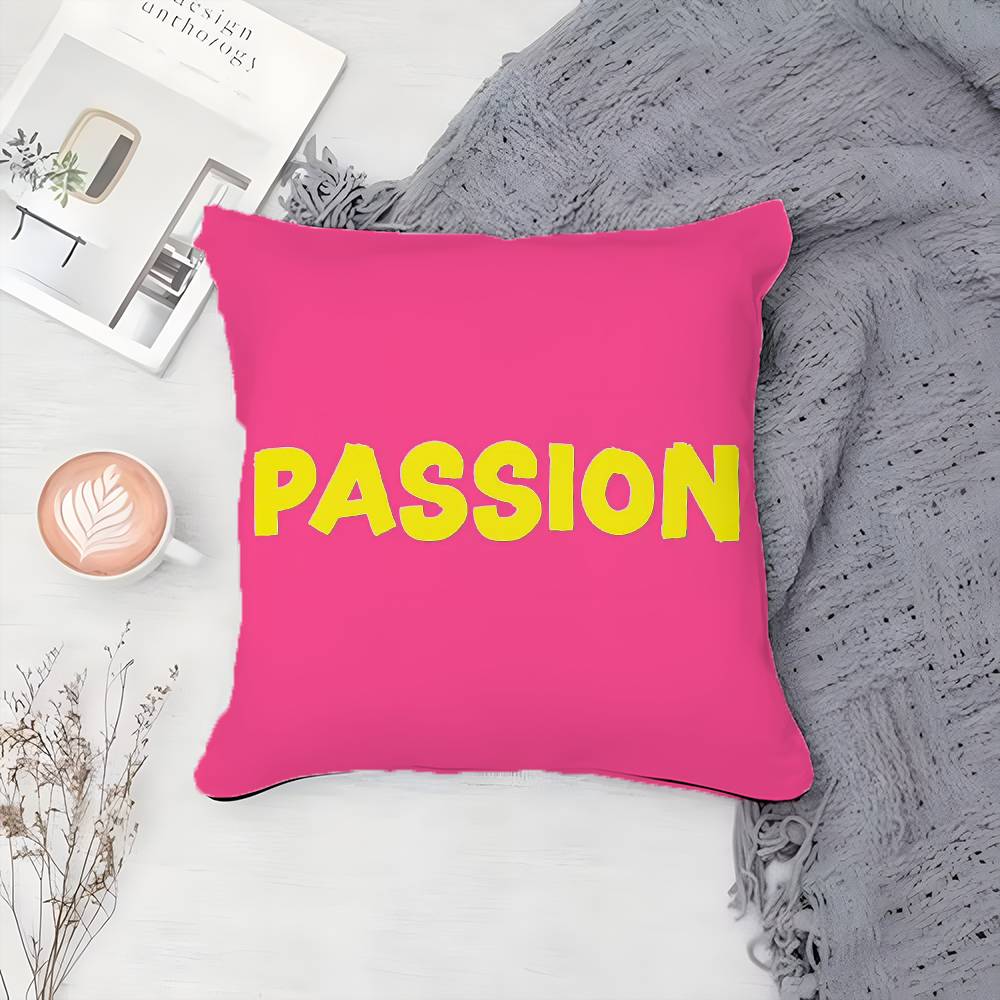 Simple And Passionate Life Words Pillow Case Printing Pillowcase Living Room Sofa Cushion Cover Bedroom Room Decor