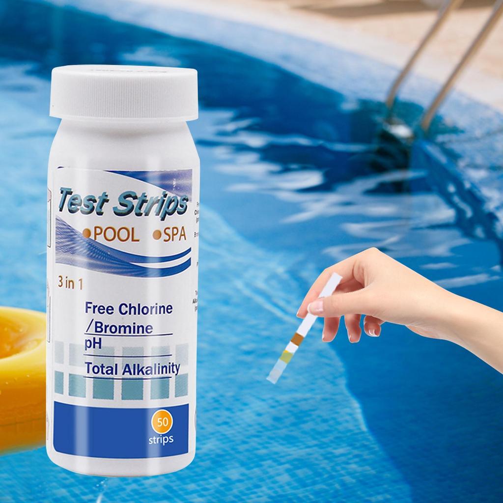 50 Strips Pool And Spa Test Strips Water Detection Strips 3 In1 Water Hot Tub Swimming Pool And Spa Test Strips Kit