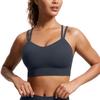 CRZ YOGA Sports Cross Double Spaghetti Molded Yoga Yoga Bra Dark Size S Bra, Non-Wired, Back, Straps, Cups, Bra, Top, Butterluxe, Navy,