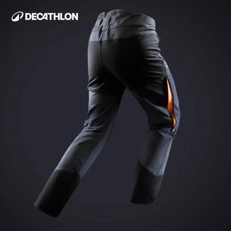 Decathlon Men's Outdoor Fleece-Lined Waterproof Windproof Straight-Leg Pants