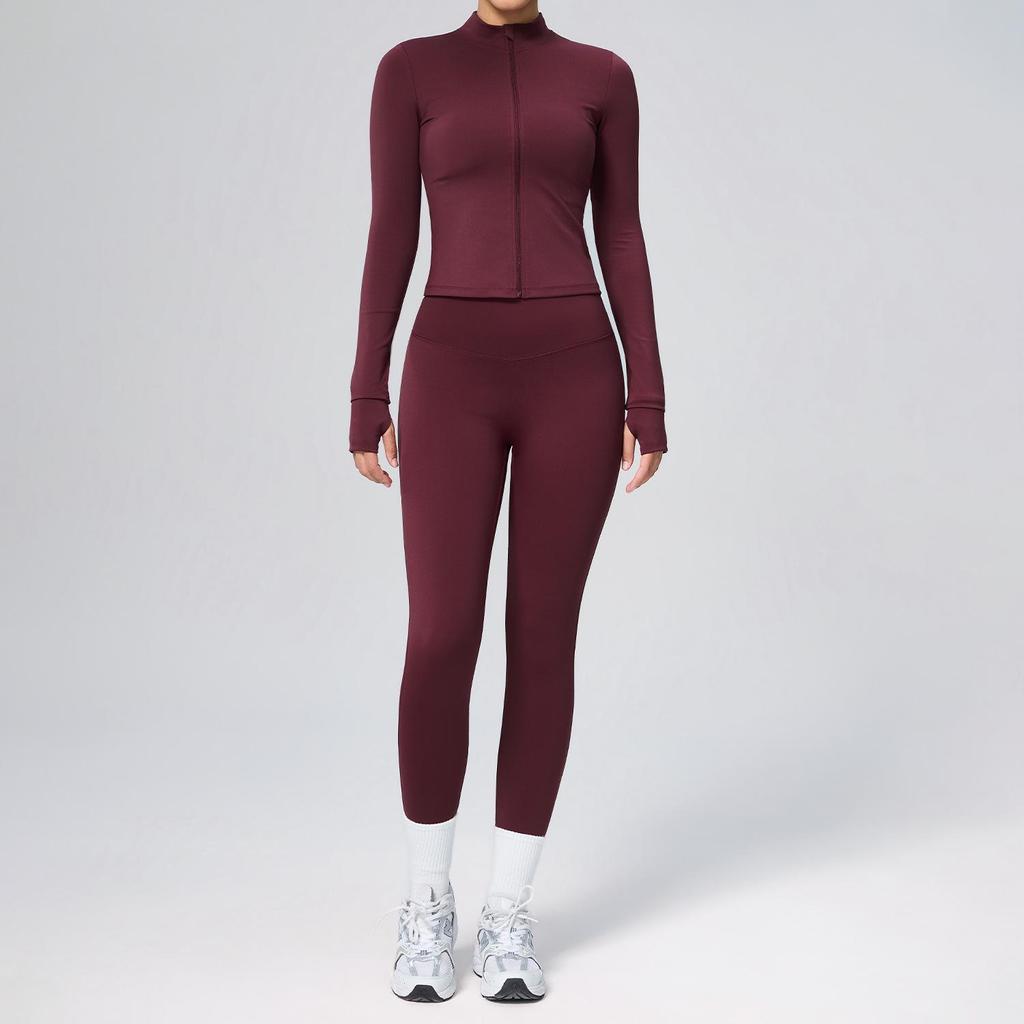 Women's Quick-Dry Breathable Three-Piece Cardigan Yoga Sportswear Suit