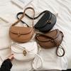 Luxury Designer PU Leather Saddle Bag for Women Fashion Trend Shoulder Bag Ladies Handbag and Purse