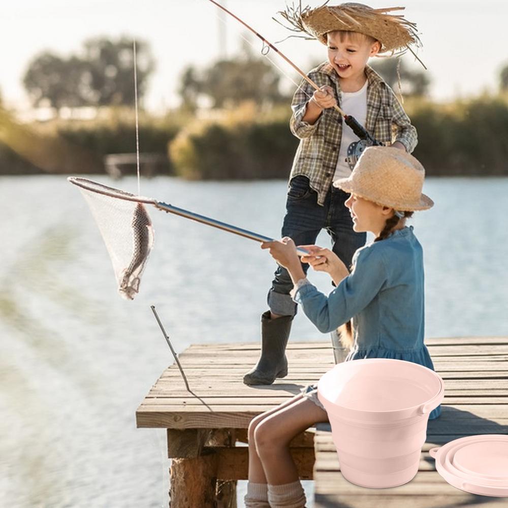 Складной контейнер для хранения воды Складное ведро Контейнер для хранения воды Складное рыболовное ведро Умывальник Большой вместимости