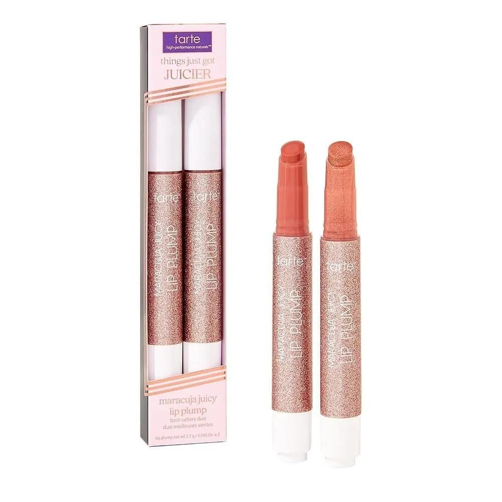 Tarte Lip Plump 2-Pack 1 Pack Dahilla/Rose Copper Tarte Maracuja Juicy Lip Plump Hydrating & Volumizing