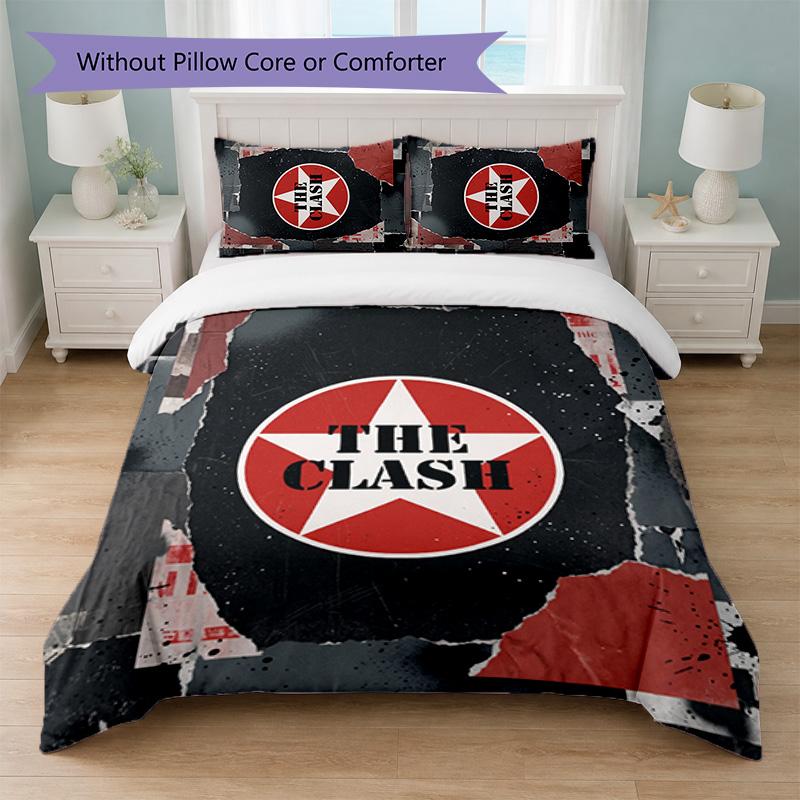 The Clash Print 3Pcs Bedding Set Duvet Cover With Two Pillowcases Soft Bed Linen For Household Bedroom