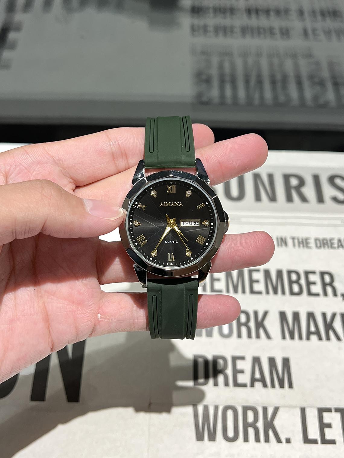 

silicon band unisex watch elegant style Yes кофейный