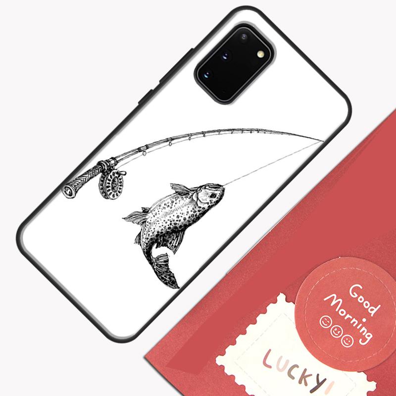Carp Fish Fishing Rod Phone Case For Samsung Galaxy S23 S26 Ultra S20 S21 S22 S24 S25 Plus S10 S25 FE Cover Shell