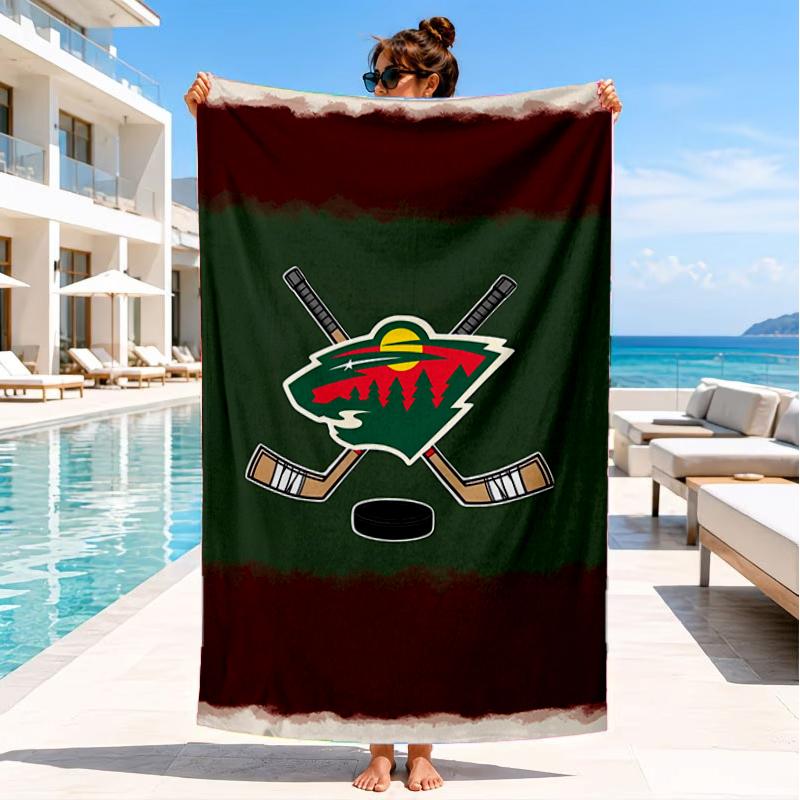 Minnesota Hockey Team Beach Towel, Super Soft Microfiber, Perfect Gift for Her/Him, Birthday, for Pool, Beach, Travel, Decor Beach Party
