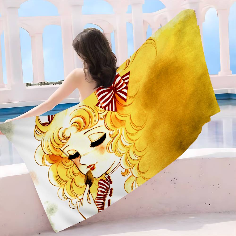 Anime C-Candy Microfiber Blanket Quick Drying Beach Towels Oversized Printing Super Absorbent Pool Towel Blanket