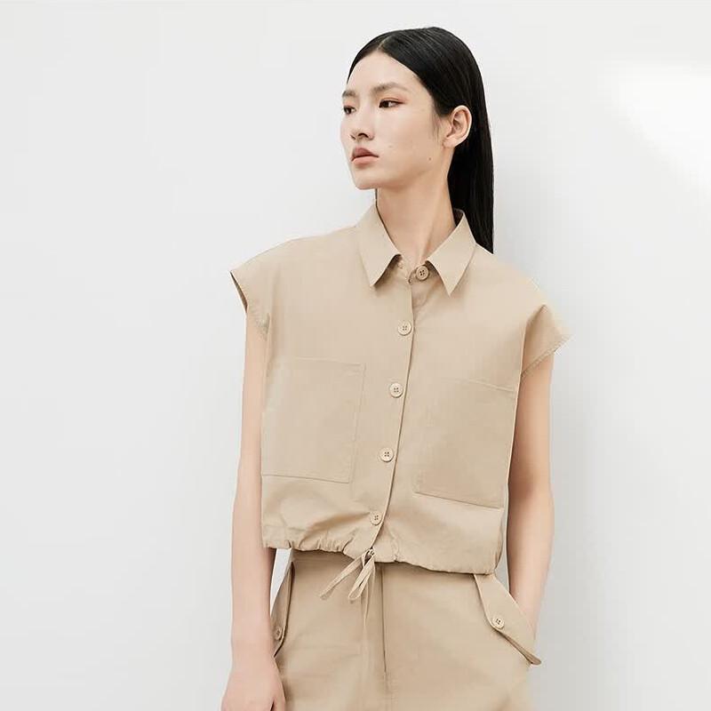 Gejin Summer Casual Lapel Short-Sleeve Top M