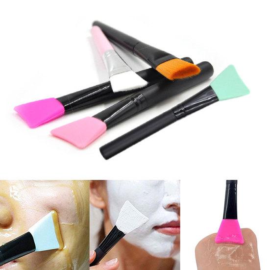 Flat Silicone Facial Mud Mask Stirring Brush Skin Care Makeup Applicator Tool