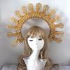 Gothic Lolita Girls KC Halo Crown Headpiece Virgin Sun Goddess Cosplay Baroque Crown Headband Women Headdress Hair Accessories
