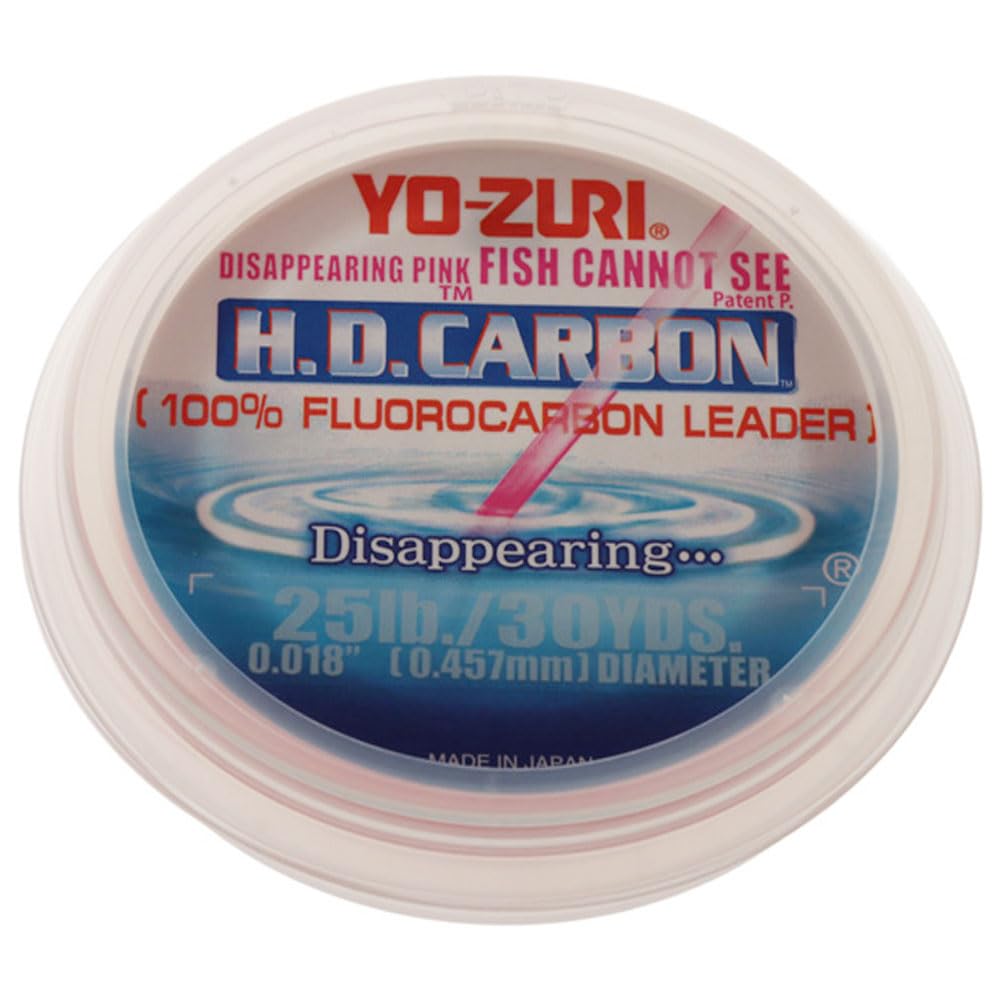 Fluorocarbon Line Carbon Fluoro Leader 30YDS 25Lbs Pink YO-ZURI H.D. Color