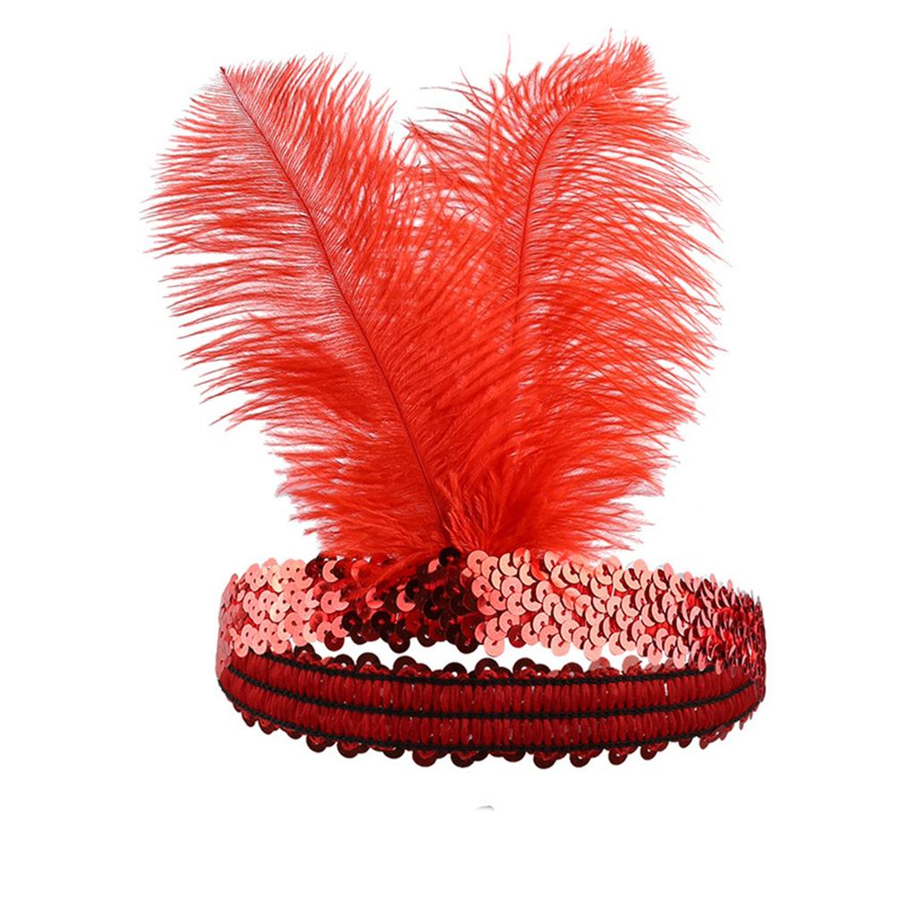 1920er Jahre Flapper Accessoires Gatsby Kostüm Zubehör Set für Damen 20er Jahre Kopfschmuck Perlenkette Handschuhe Ohrringe Set