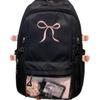 Wind High Value Versatile Girl Small Schoolbag Large Capacity Small Junior High School Student Embroidered Bow Backpack