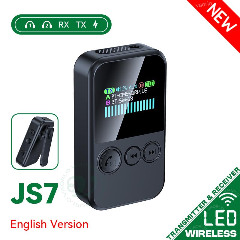 

Bluetooth 6.0 Аудиоприемник-передатчик Мультиточка Цветной светодиодный дисплей 3,5 мм AUX TF HIFI Музыка Самолет Беспроводной адаптер С микрофоном JS7