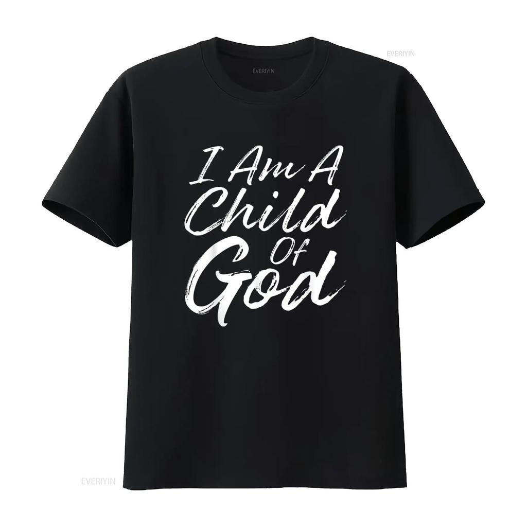 Womens I Am a Child Of God T Shirt Godly Christian Faith Black X Large vintage Washed fashion Stretched Comfortable Stylish