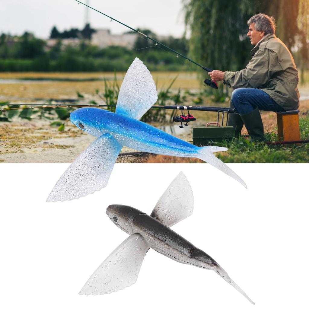 Fishing Lure Flying Fish Shape Artificial Lure Soft Silicone Lure for Seawater Boat Fishing