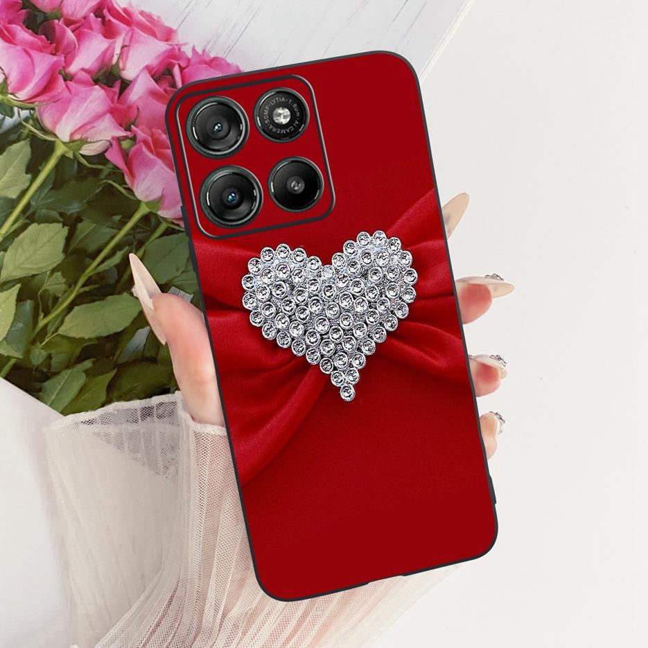 For Motorola Moto G57 Power Case XT2537-5 Cute Cat Flowers Painted Cover Soft TPU Phone Cases For Moto G67 Power G57Power Fundas
