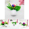 Realistic Silk Plant Set With Daisy For Desktop Office Decor And Gift