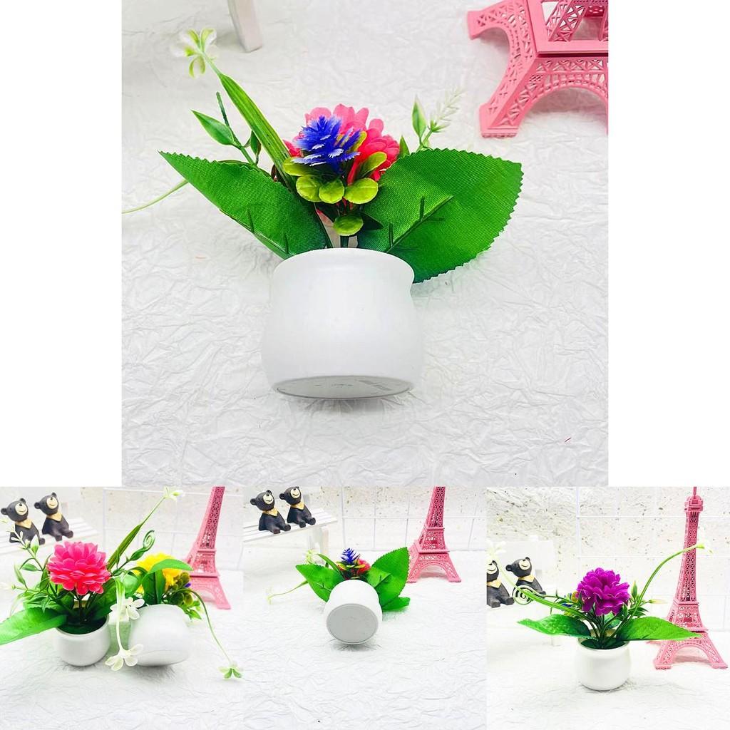 Realistic Silk Plant Set With Daisy For Desktop Office Decor And Gift