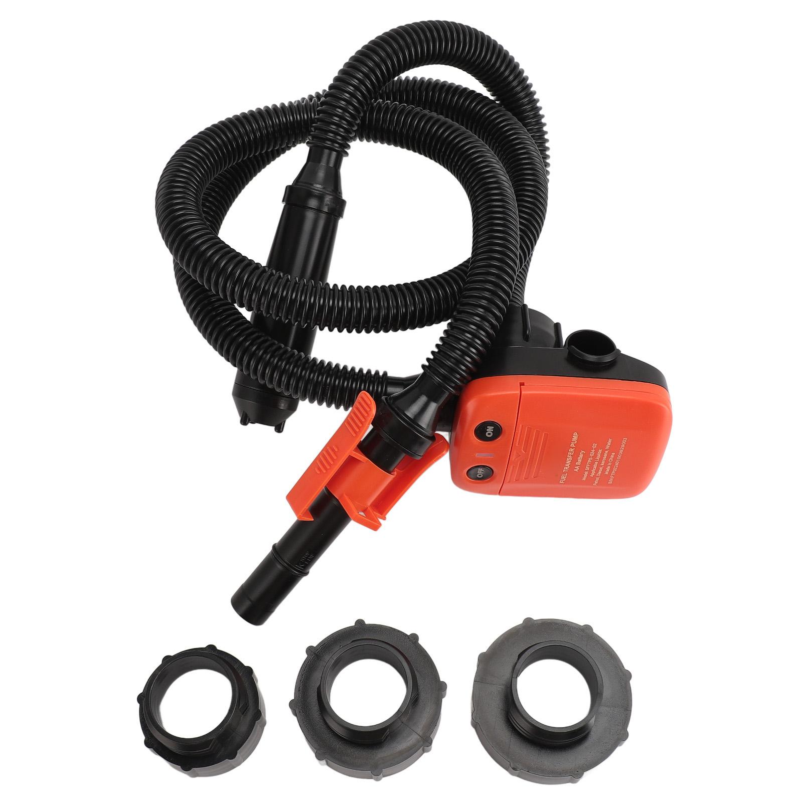 

Fuel Transfer Pump High Speed Siphon Oil Extraction Pump Efficient Battery Operated Flexible Hose for Cars Motorcycles Boats чёрный