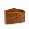 Desktop Organizer with Drawers Brown Wooden Storage Box Handmade Look for Office