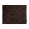 Signature 10 Facing Presbyopic Print Design Coated Canvas and Calfskin Wallet Regular Men's Maple Brown Maple Brown