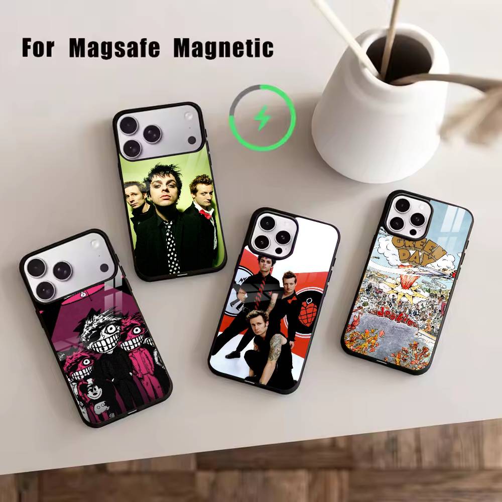G-Green Day B-Band holiday Phone Case For iPhone17,16,15,14,13,12,11 Plus,Pro Magnetic For Magsafe Wireless Charging
