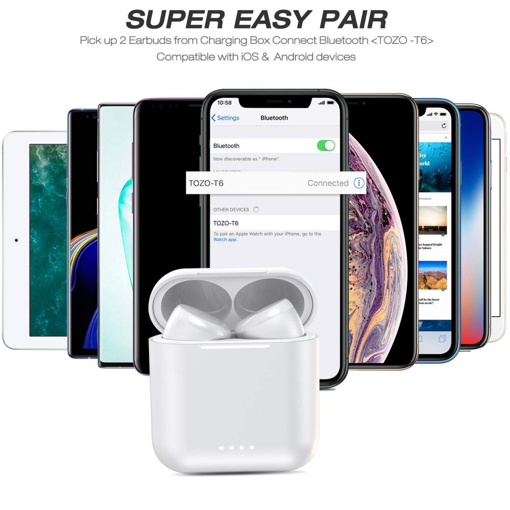 Buy TOZO T6 Bluetooth Earphone 2020 