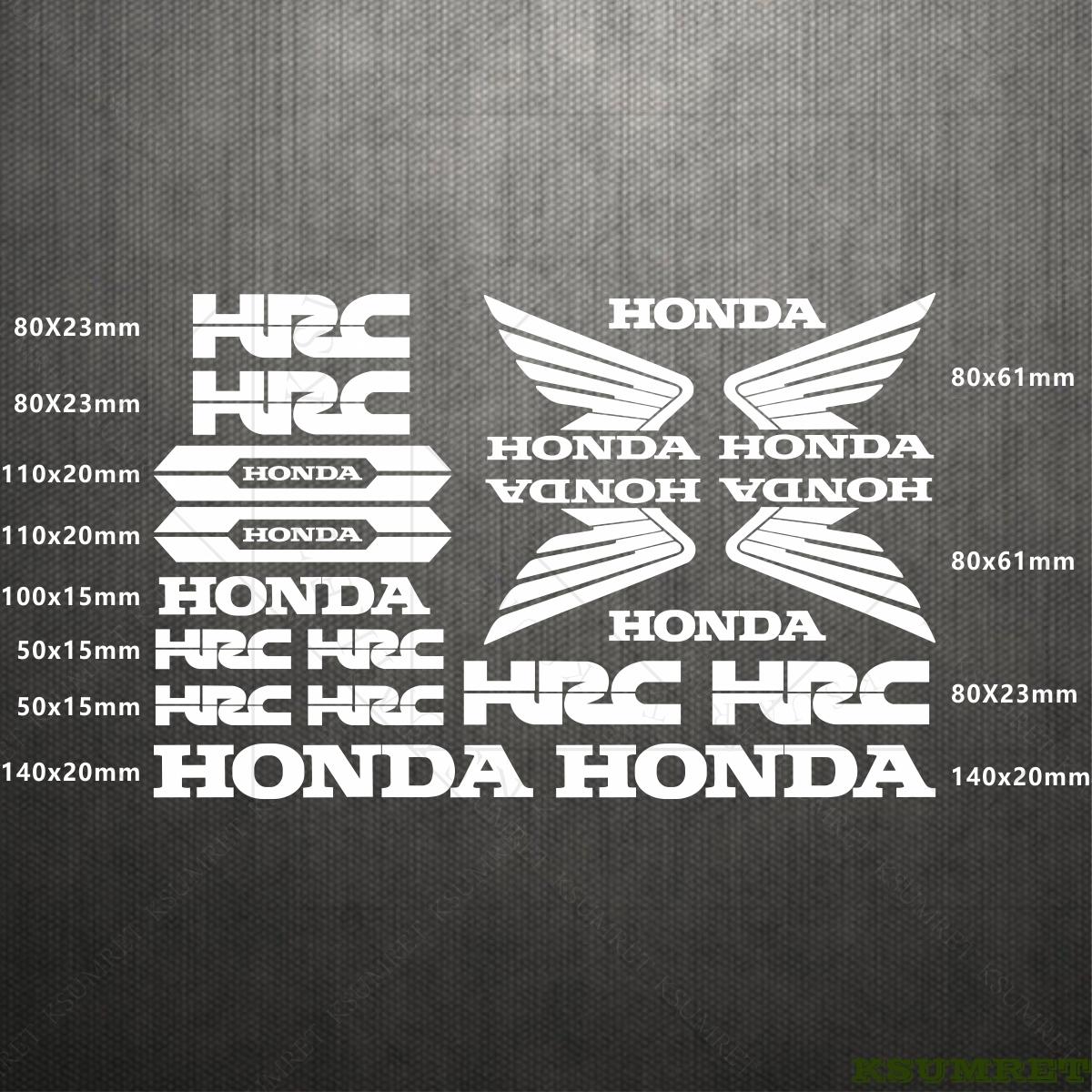 

For Honda HRC Sticker Motorcycle Stickers Hrc Logo Decal Waterproof белый