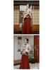 2025 New Year National Style Women's Skirt Set: High-End Autumn/Winter Cheongsam Outfit