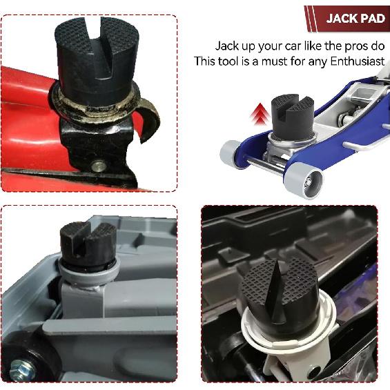 Universal Car Jack Pad Rubber Slotted Floor Adapter Frame Protector Repair Tool for Pinch Weld Side Lifting Jack Stand Vehicle Maintenance