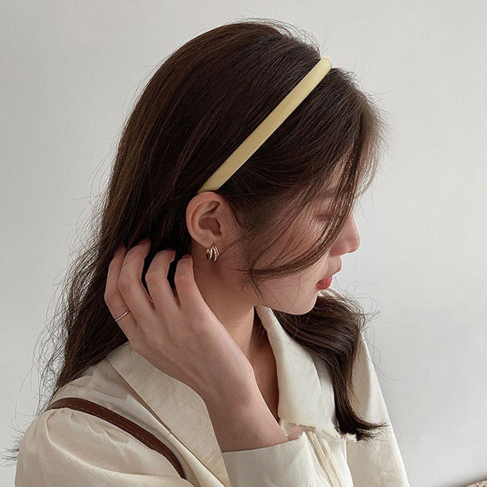 

Fashion Headdress Bridal Headbands Korean Hairband Women Hair Hoop Thin Side Satin Silk Headband