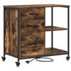 Cabinet with Charging Station Smoked Oak 76 X 41 X 72 Cm