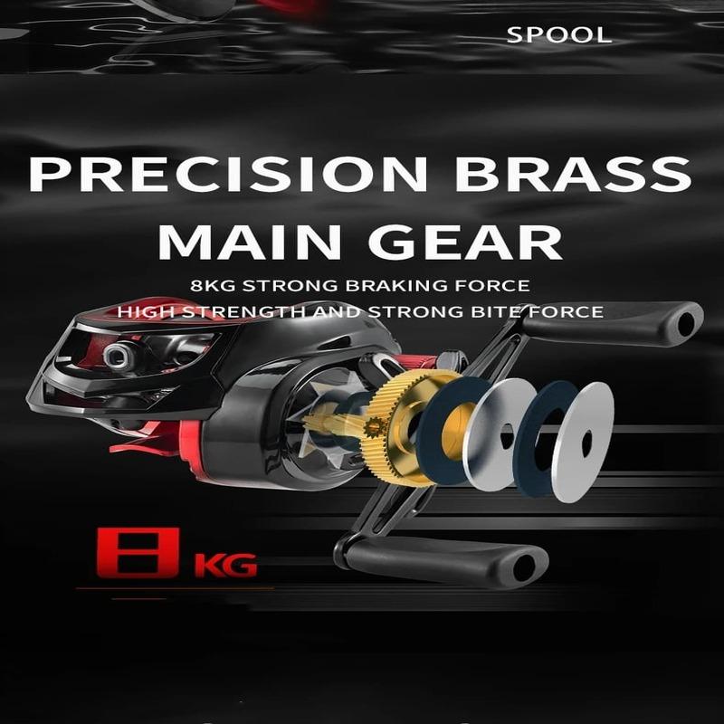 Neue Köder-Angelrolle, maximaler Widerstand, 8 kg, Metalldrahtbecher, ultraleichte Casting-Angelrolle, Angelrolle, geeignet für Barsch, Hecht, Angelausrüstung