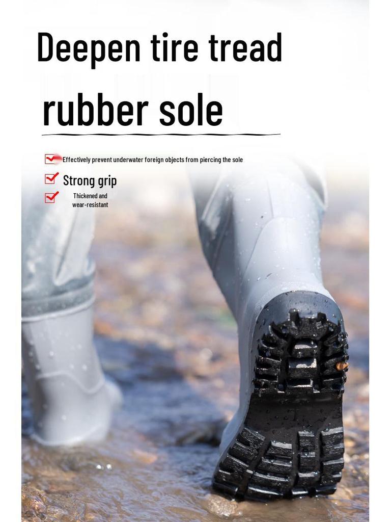 Half-Body Waterproof Fishing Waders with Belt and Boots
