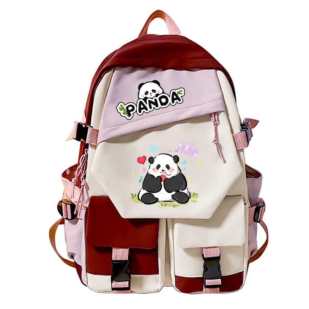 Panda Huahua Surrounding Super Cute Backpack Campus Male and Female Versatile Junior High School Students Elementary School Bags