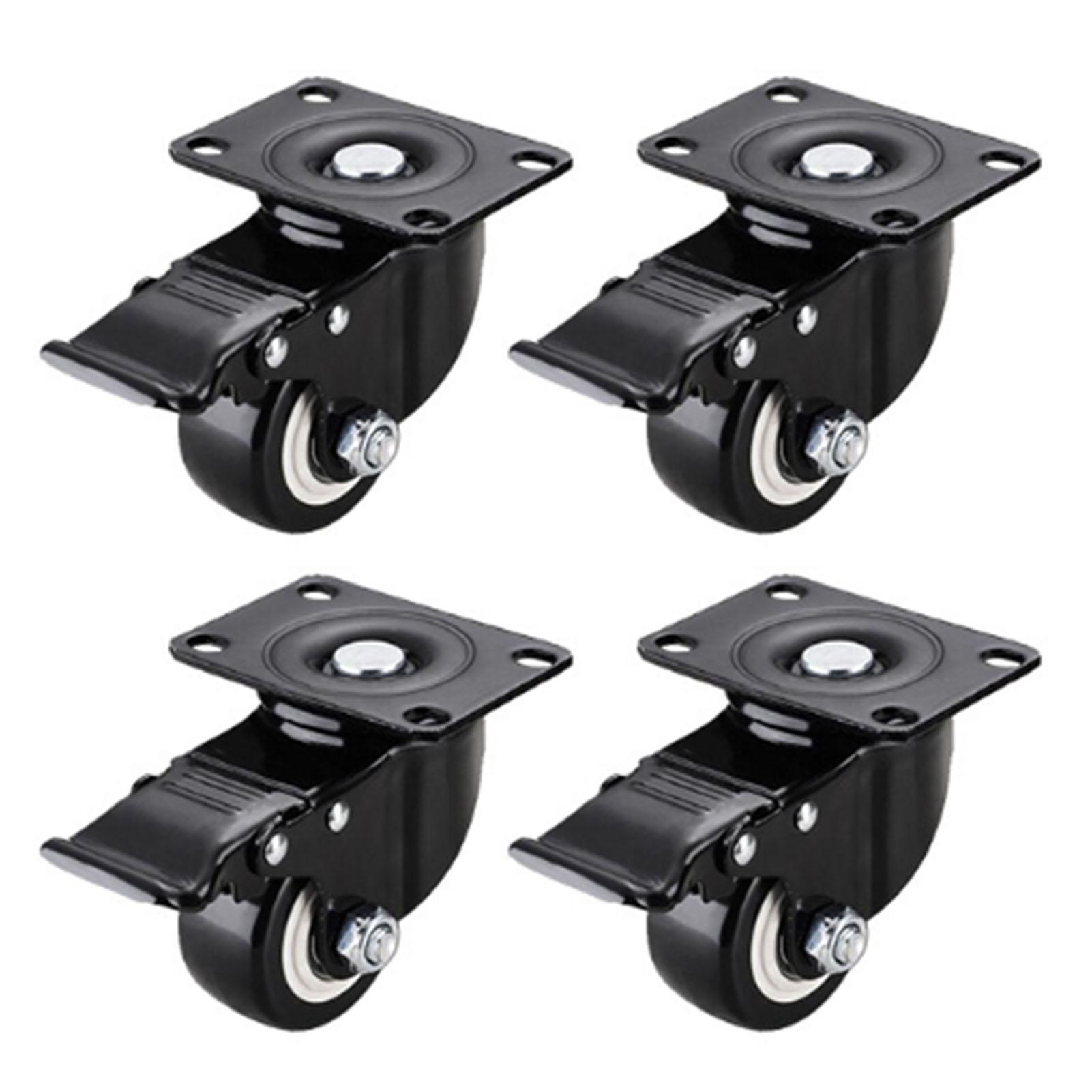 

4 шт. плоские ролики колеса 2 дюйма с большой грузоподъемностью двойные подшипники тихие ролики колеса