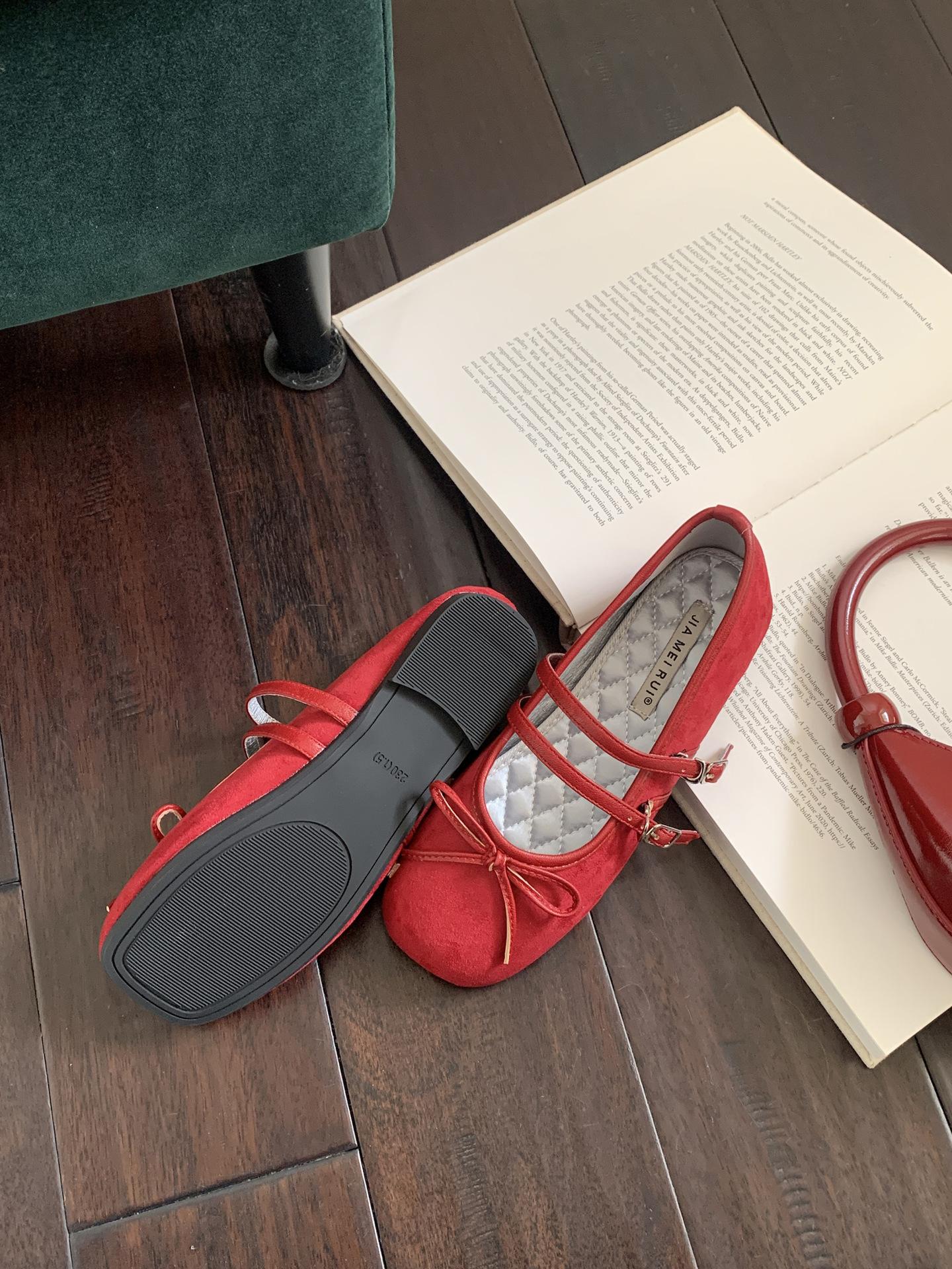 Women s Square Toe Flat Bowknot Unique Design Mary Jane Shoes - Fashionable Footwear 35