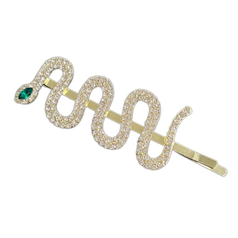 Fashion Hair Clip Snake Headpieces with Rhinestones And Alloy Designs Hair Accessories For Elegant Hairstyles