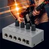 ABUO-HA400 4-Channel Headphone Amplifier For Sound Mixer PC Guitar, EU Plug - High-Quality Metal Stereo Audio Amplifier