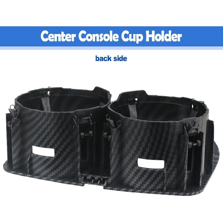 Center Console Cup Holder Ert (Carbon Fiber) Compatible With 2015- Mercedes-Benz W205 W213 W253 W257 W447 C E GLC Class Replaces A2056800691