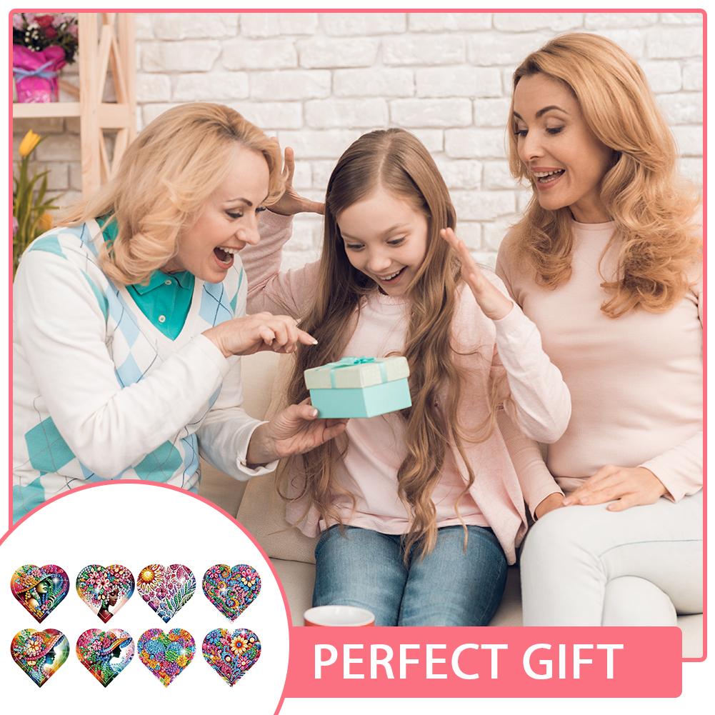 8 Stück Diamond Art Lesezeichen Diamond Painting Lesezeichen 5D DIY Lesezeichenecke Diamond Art Sets für Buchliebhaber