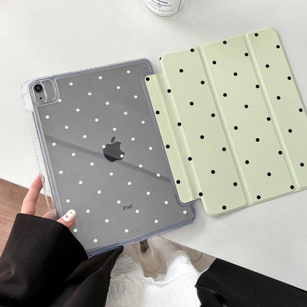 Green Dots Smart Case for IPad 6th 5th 7th 8th 9th Gen 10.2 IPad Air13 11 11th 11 Pro 11 12.9 IPad Air 5 4 10th 10.9 Funda