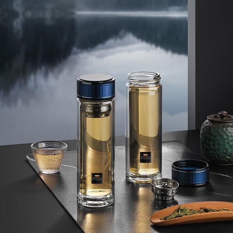 Corning VISIONS Crystal Blue Glass Cup